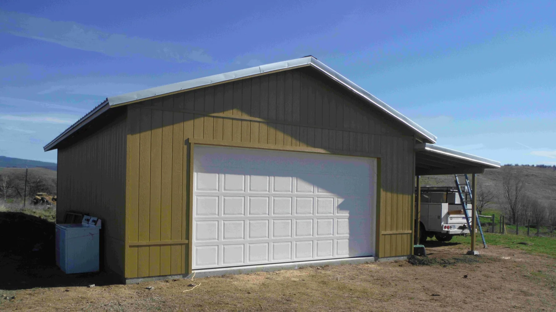 Finished roofing system on a custom structure