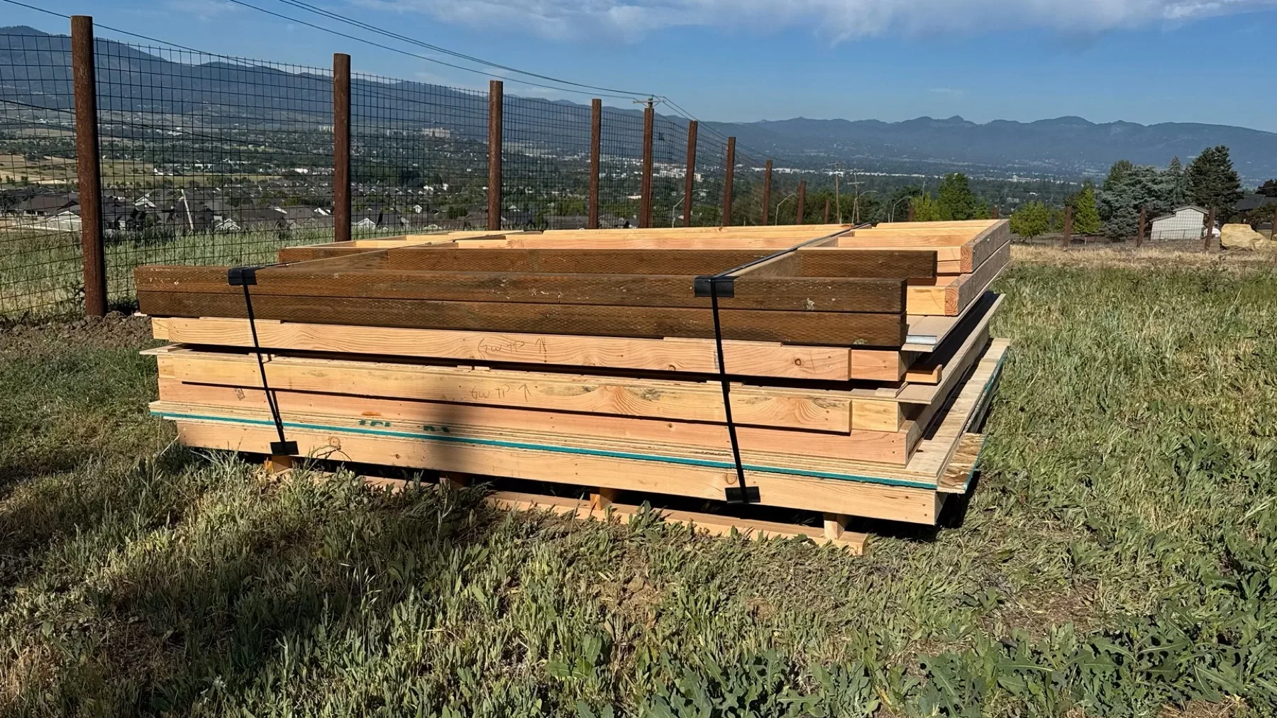 Ready-to-assemble building kit bundled for delivery