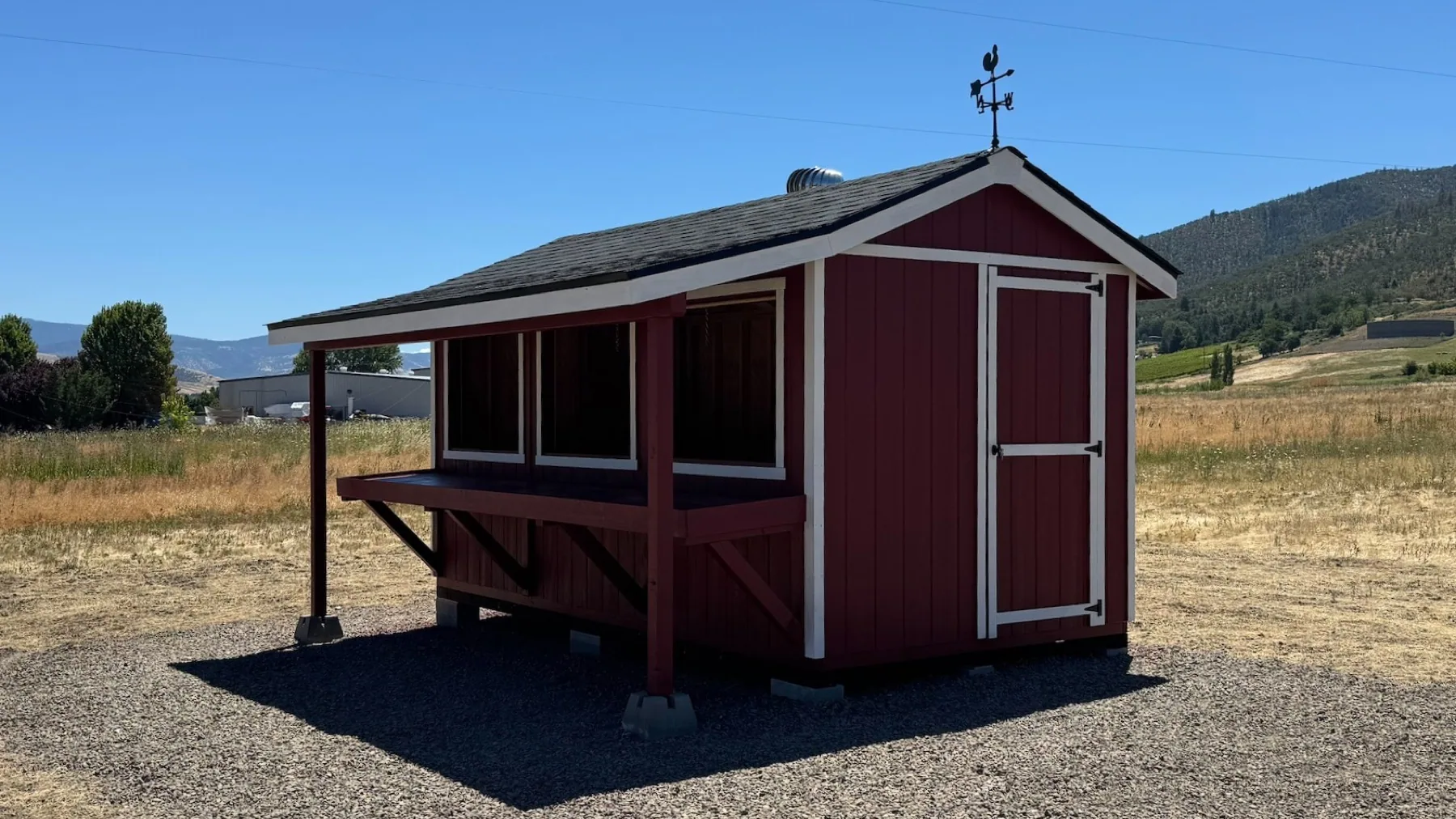 Completed roof details on a custom structure