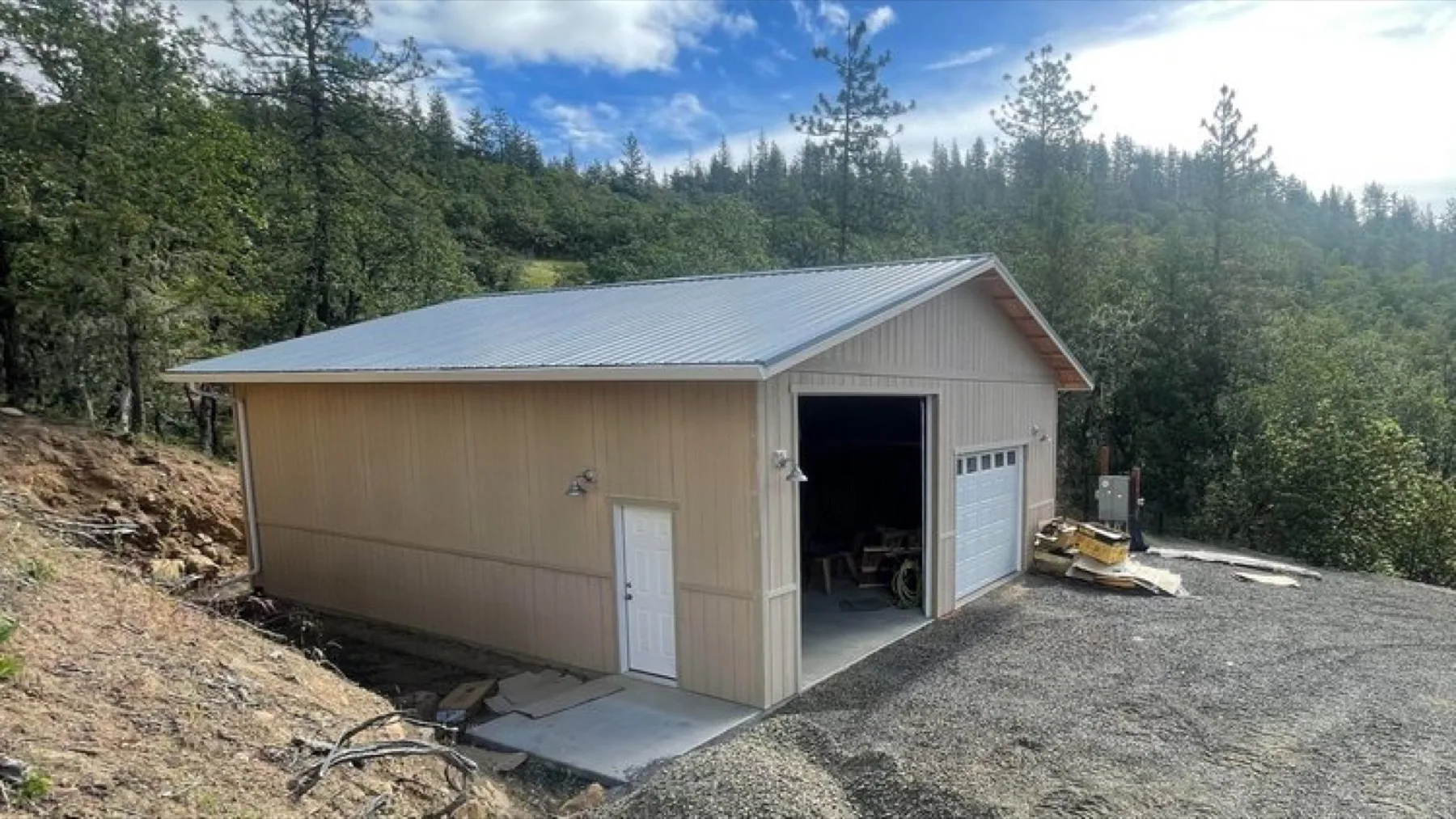 Site planning for a lean-to storage building